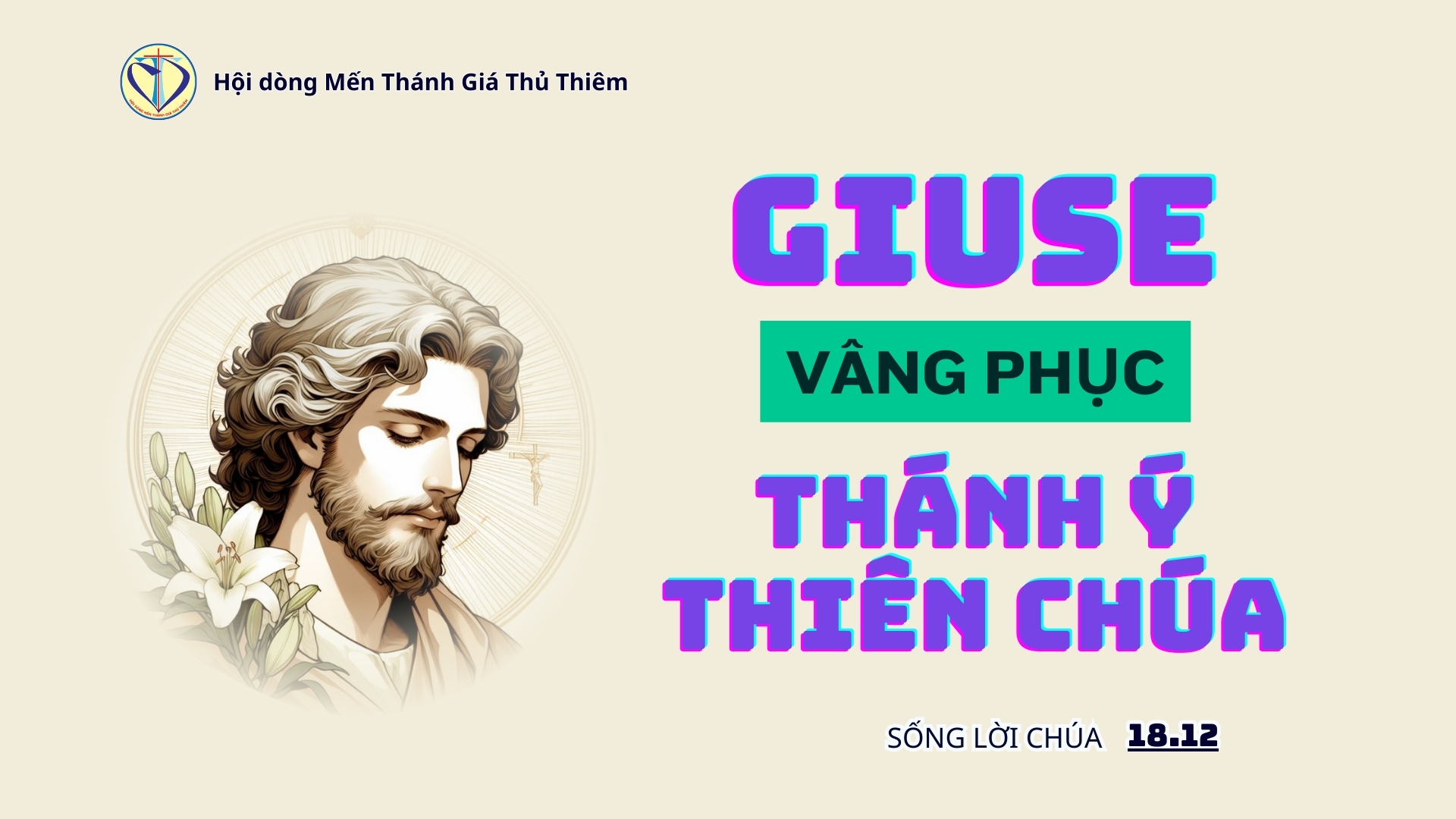 GIUSE VÂNG PHỤC THÁNH Ý THIÊN CHÚA
